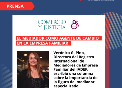 El mediador como agente de cambio en la Empresa Familiar